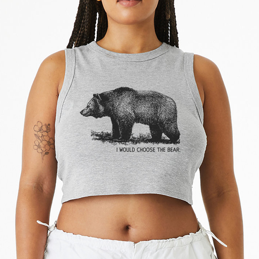 I Would Choose the Bear Women's Muscle Crop Tank