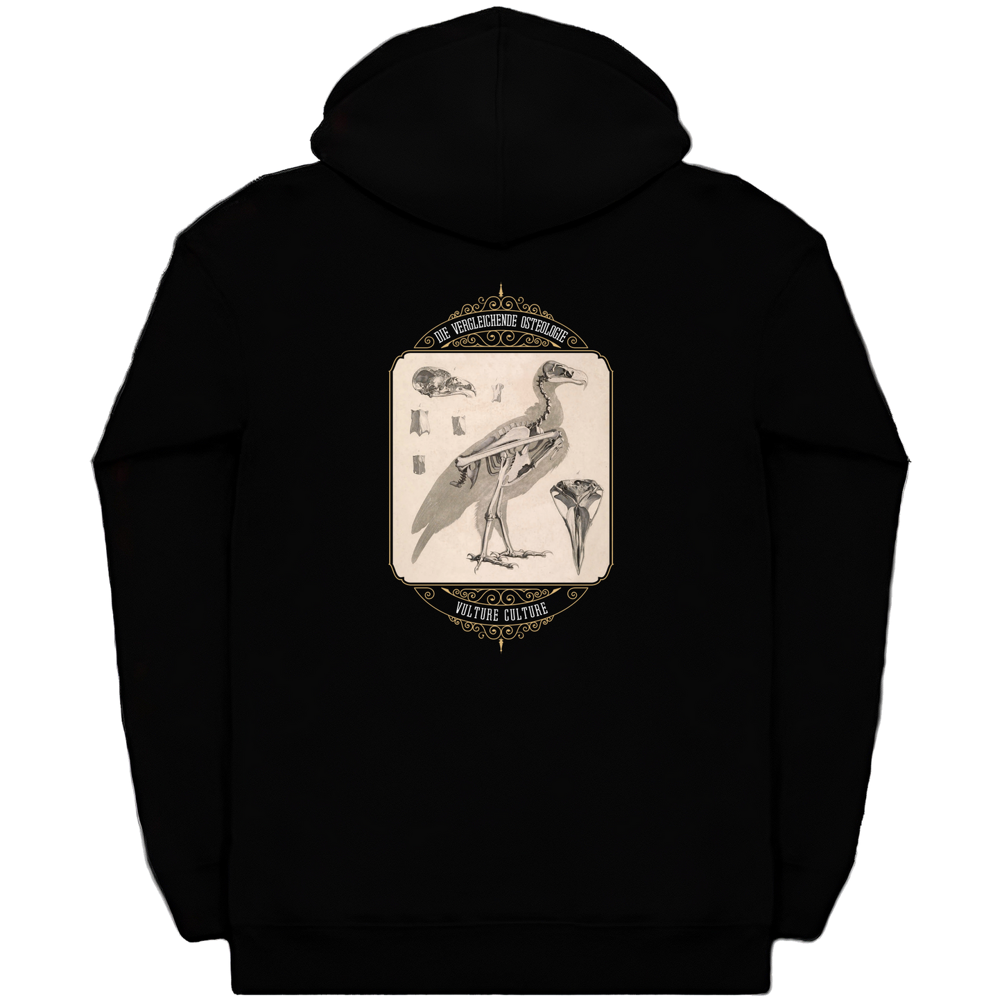 Vulture Culture Bird Skeleton Vintage Illustration Heavyweight Zip Hoodie