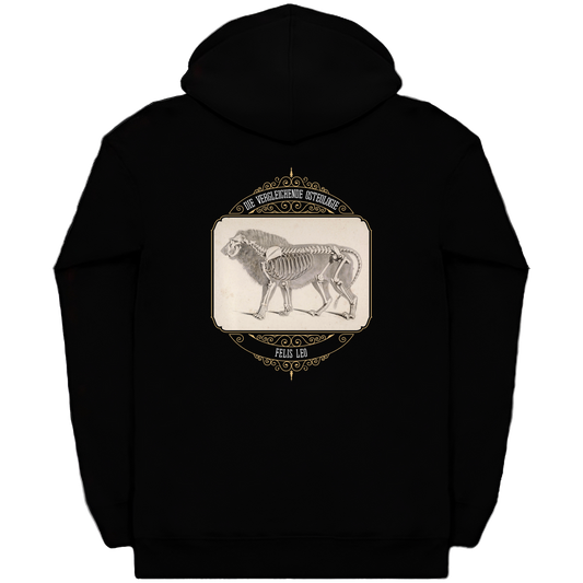 African Lion Animal Anatomy Heavyweight Zip Hoodie