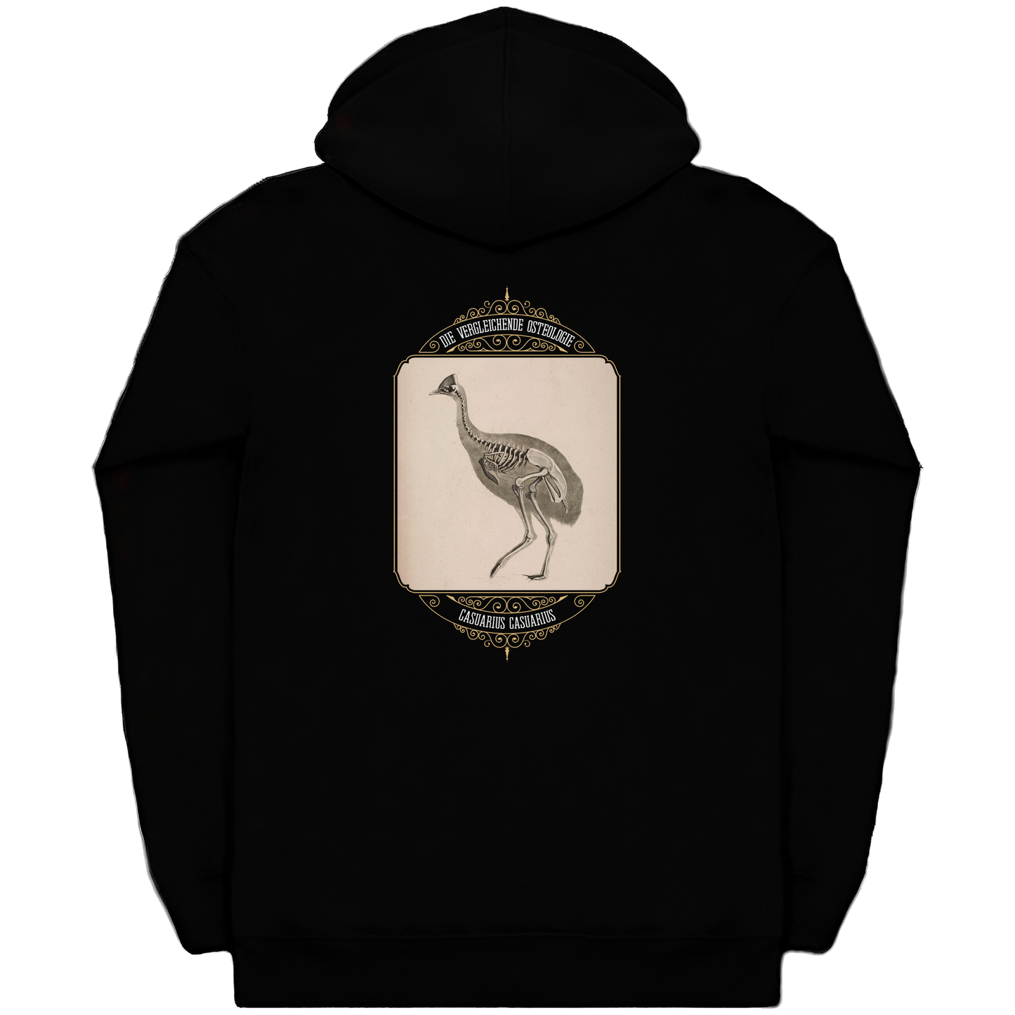 Cassowary Bird Skeletal Anatomy Heavyweight Zip Hoodie