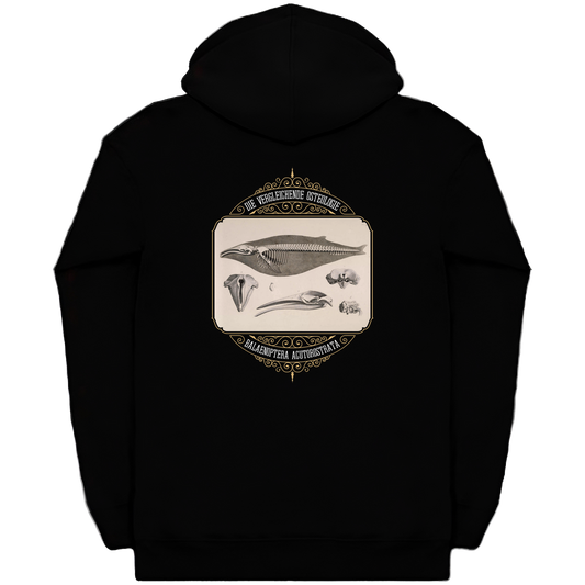 Common Minke Whale Osteology Heavyweight Zip Hoodie