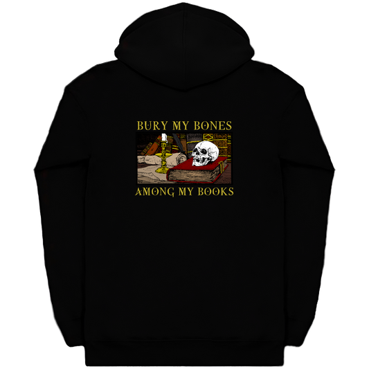 Bury My Bones Among My Books Heavyweight Zip Hoodie