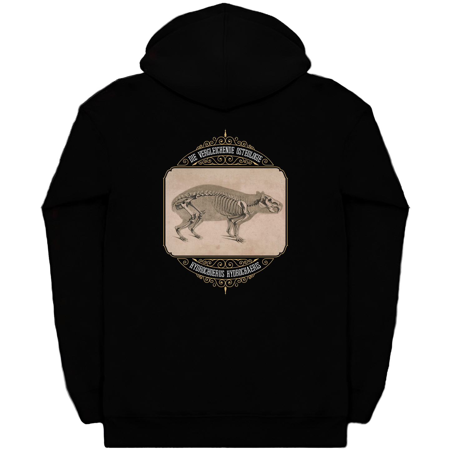 Capybara Anatomy Osteology Vintage Illustration Heavyweight Zip Hoodie