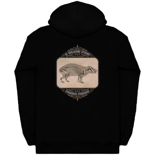 Capybara Anatomy Osteology Vintage Illustration Heavyweight Zip Hoodie