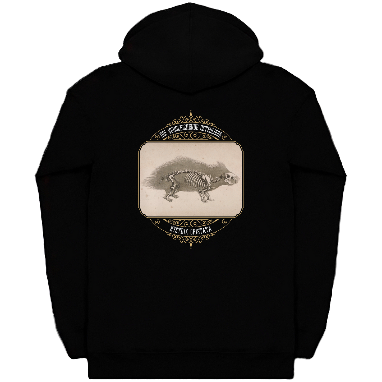 Crested Porcupine Skeletal Anatomy Heavyweight Zip Hoodie