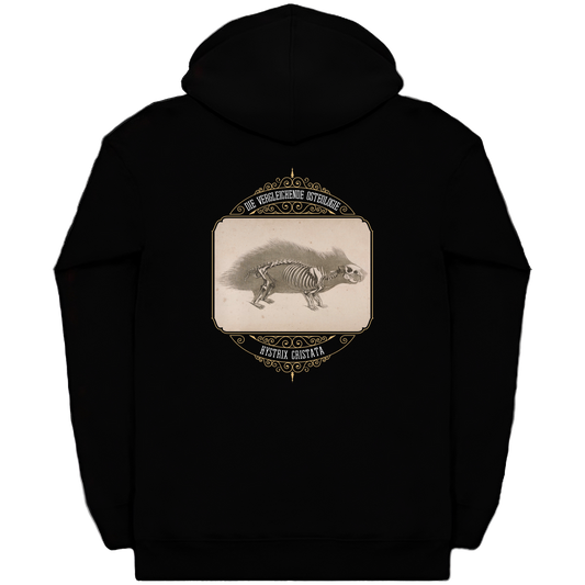 Crested Porcupine Skeletal Anatomy Heavyweight Zip Hoodie