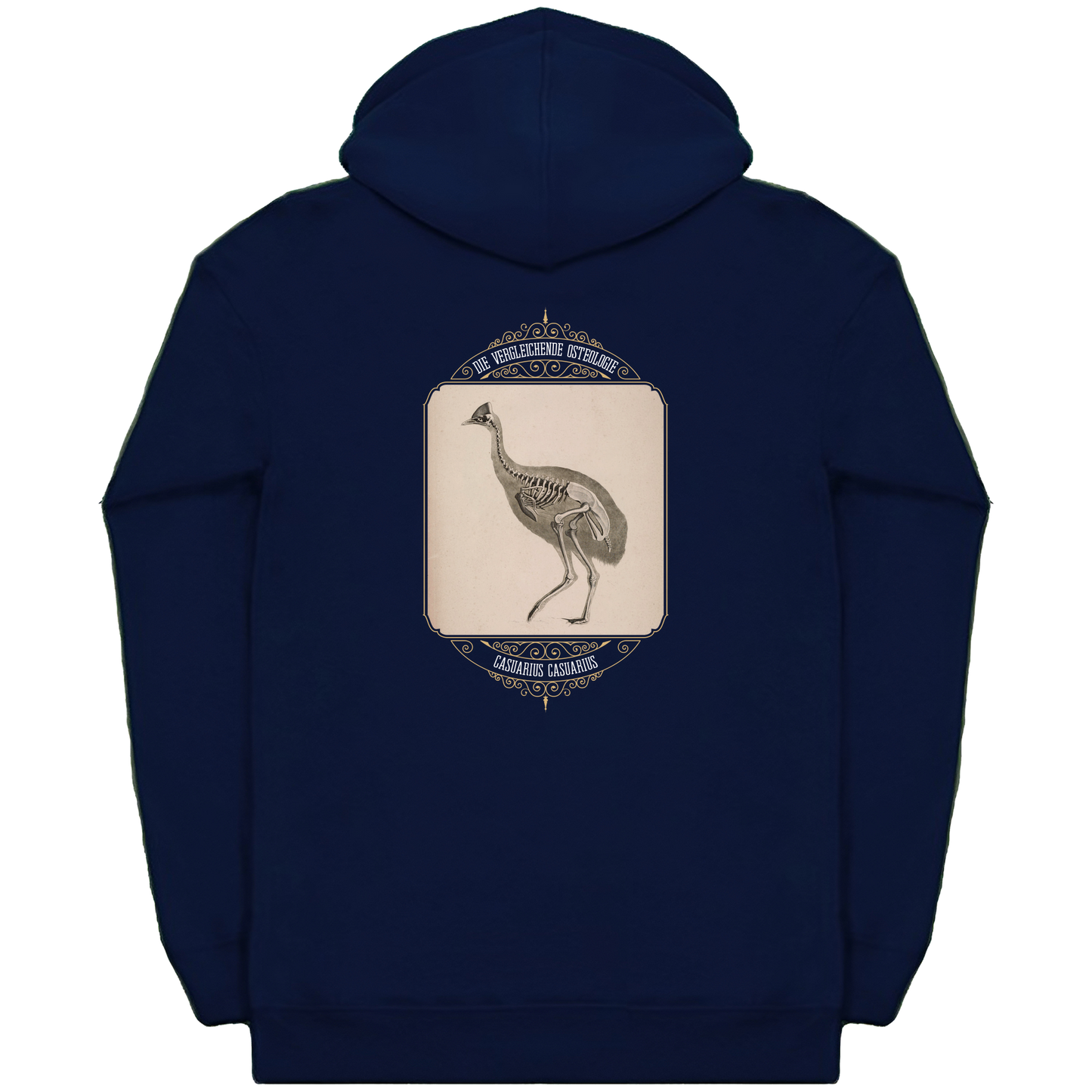 Cassowary Bird Skeletal Anatomy Heavyweight Zip Hoodie