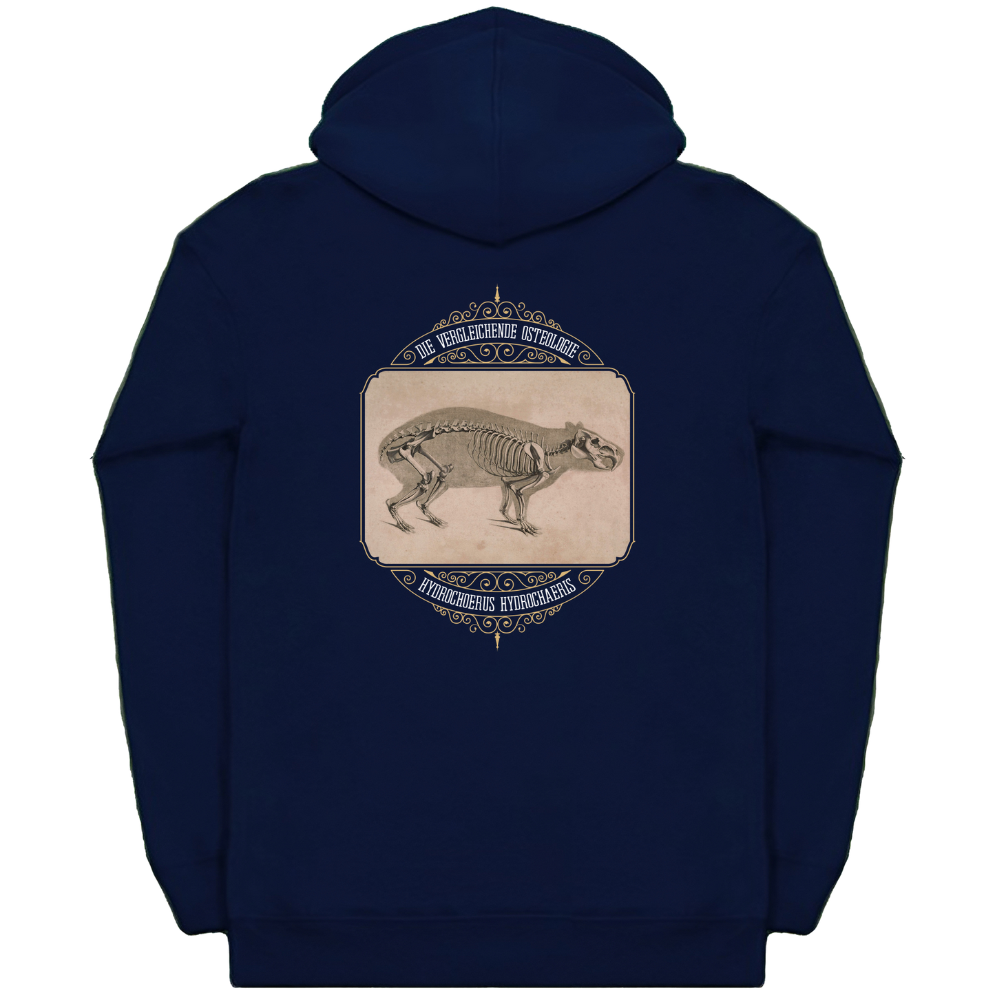 Capybara Anatomy Osteology Vintage Illustration Heavyweight Zip Hoodie