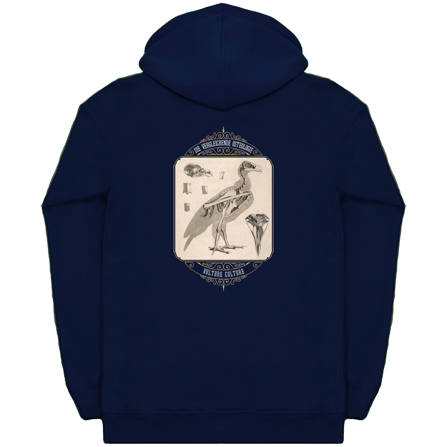 Vulture Culture Bird Skeleton Vintage Illustration Heavyweight Zip Hoodie