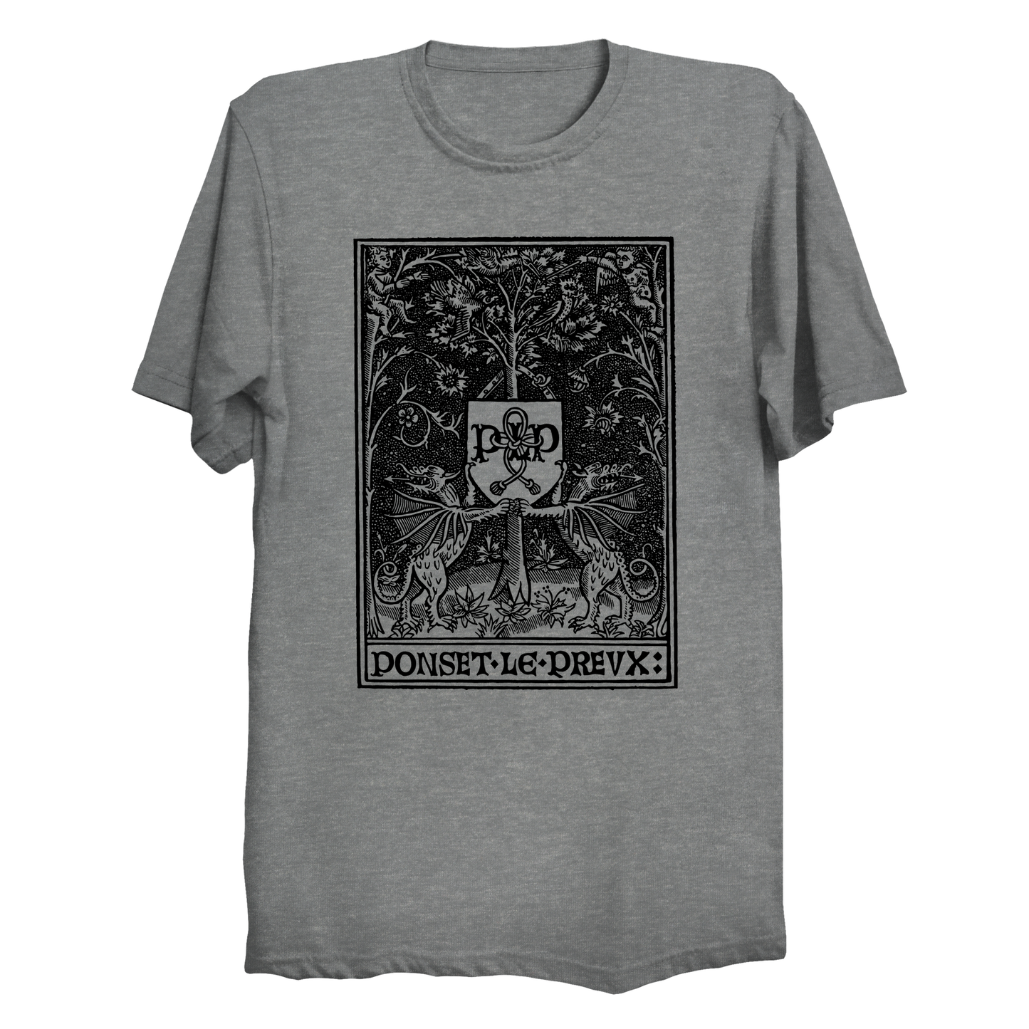 Heraldic Dragons Printer's Mark Big & Tall T-Shirt (3XL-6XL)