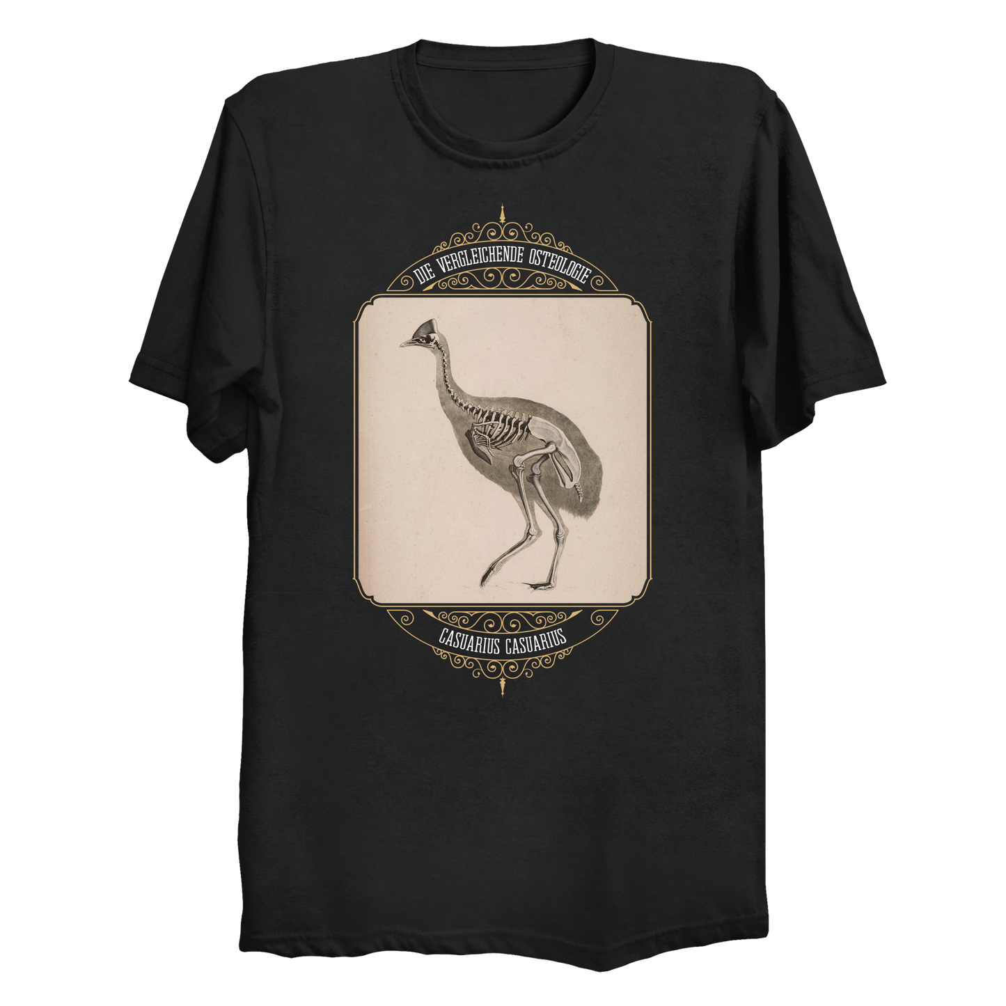 Cassowary Bird Skeletal Anatomy Big & Tall T-Shirt (3XL-6XL)