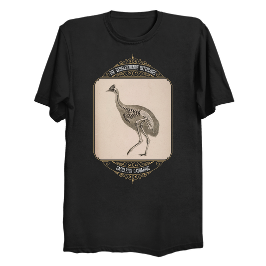 Cassowary Bird Skeletal Anatomy Big & Tall T-Shirt (3XL-6XL)