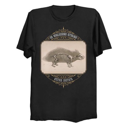 Crested Porcupine Skeletal Anatomy Big & Tall T-Shirt (3XL-6XL)