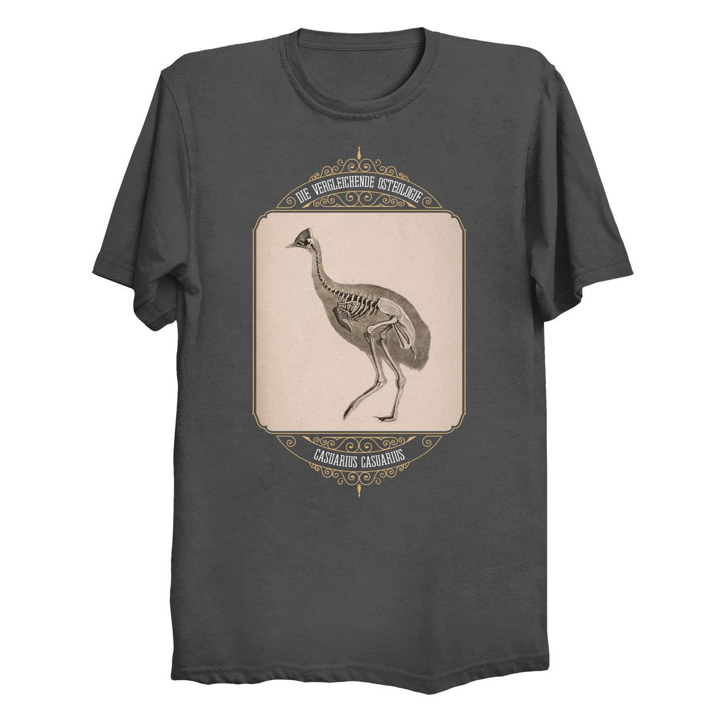 Cassowary Bird Skeletal Anatomy Big & Tall T-Shirt (3XL-6XL)