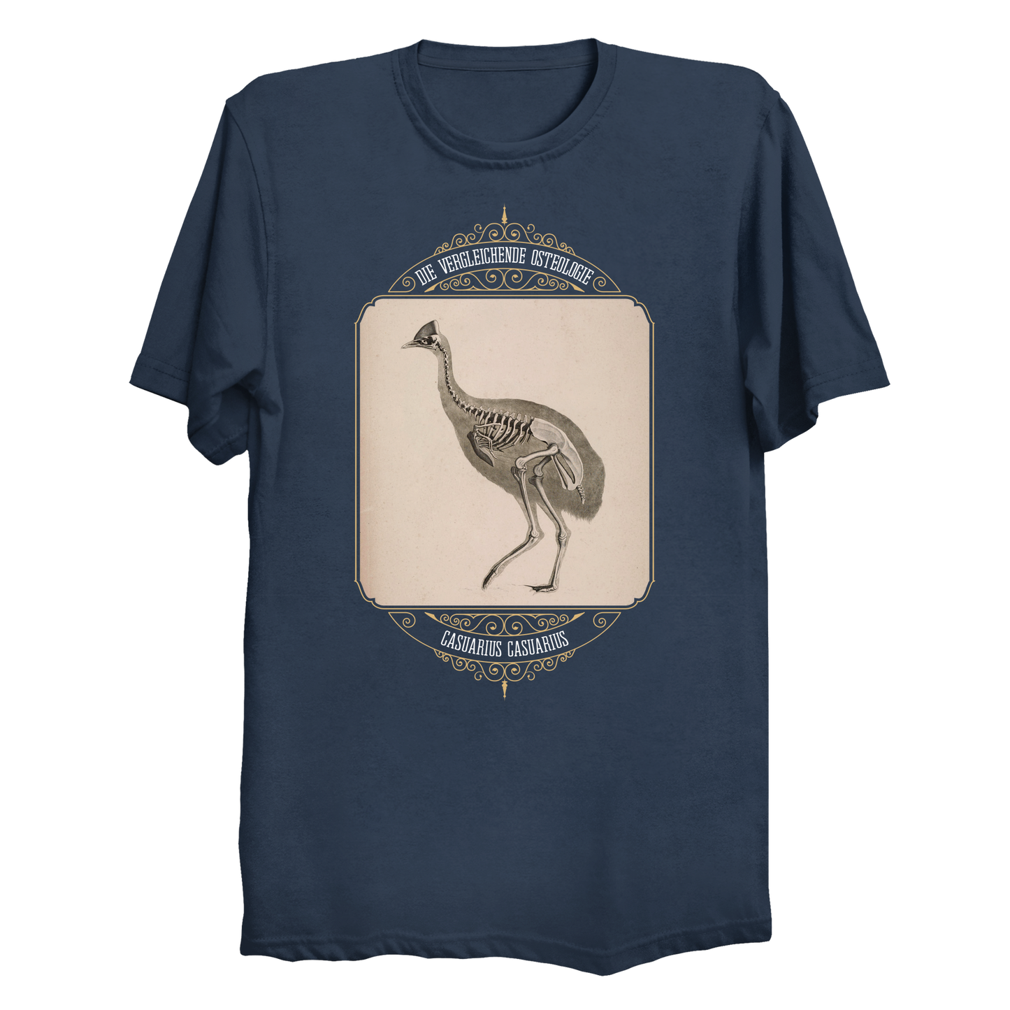 Cassowary Bird Skeletal Anatomy Big & Tall T-Shirt (3XL-6XL)