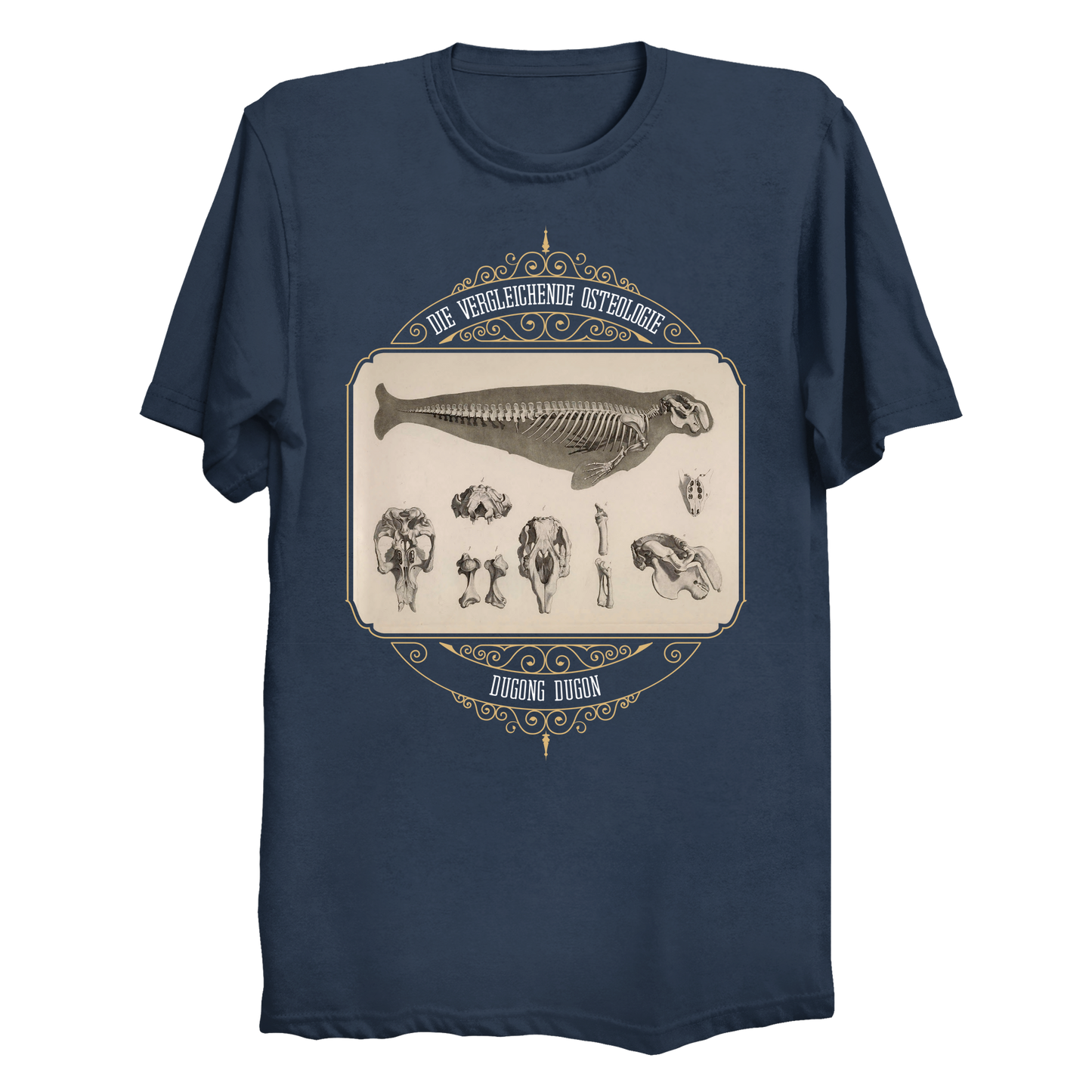 Dugong Majestic Marine Mammal Skeleton Big & Tall T-Shirt (3XL-6XL)