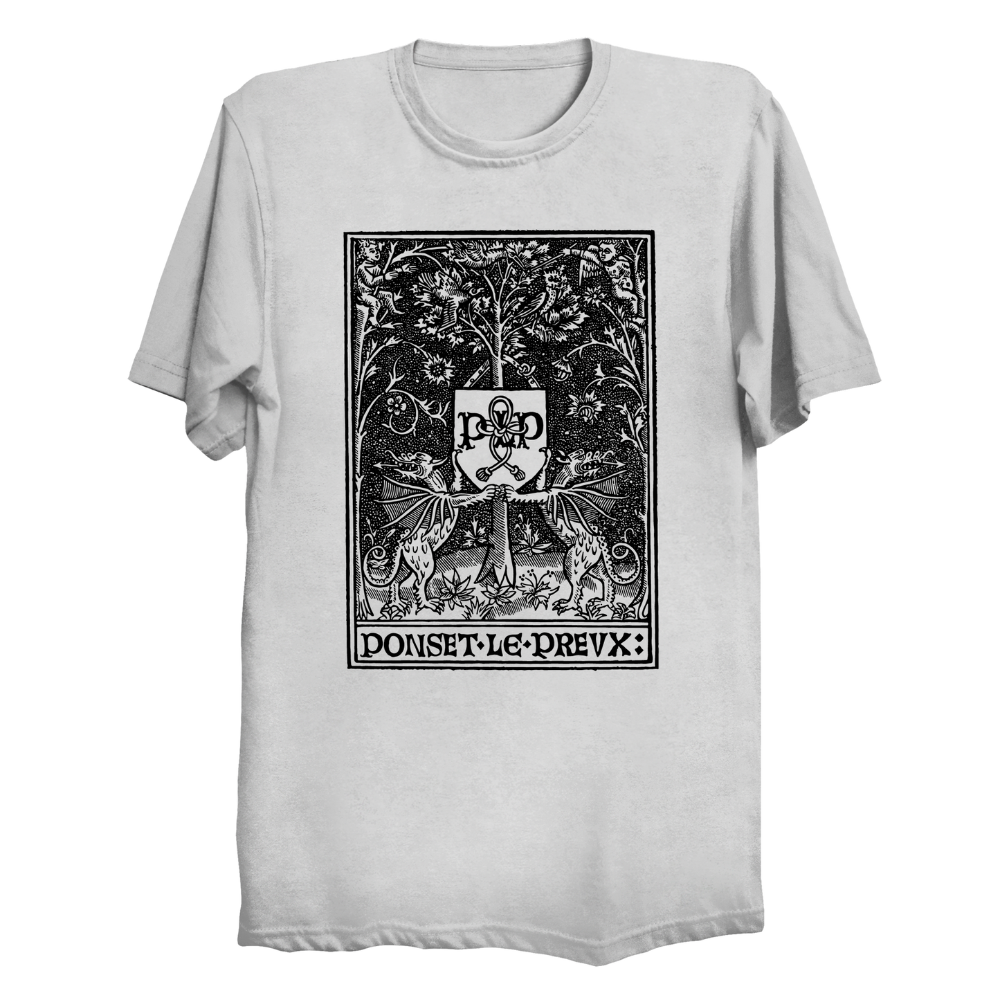 Heraldic Dragons Printer's Mark Big & Tall T-Shirt (3XL-6XL)