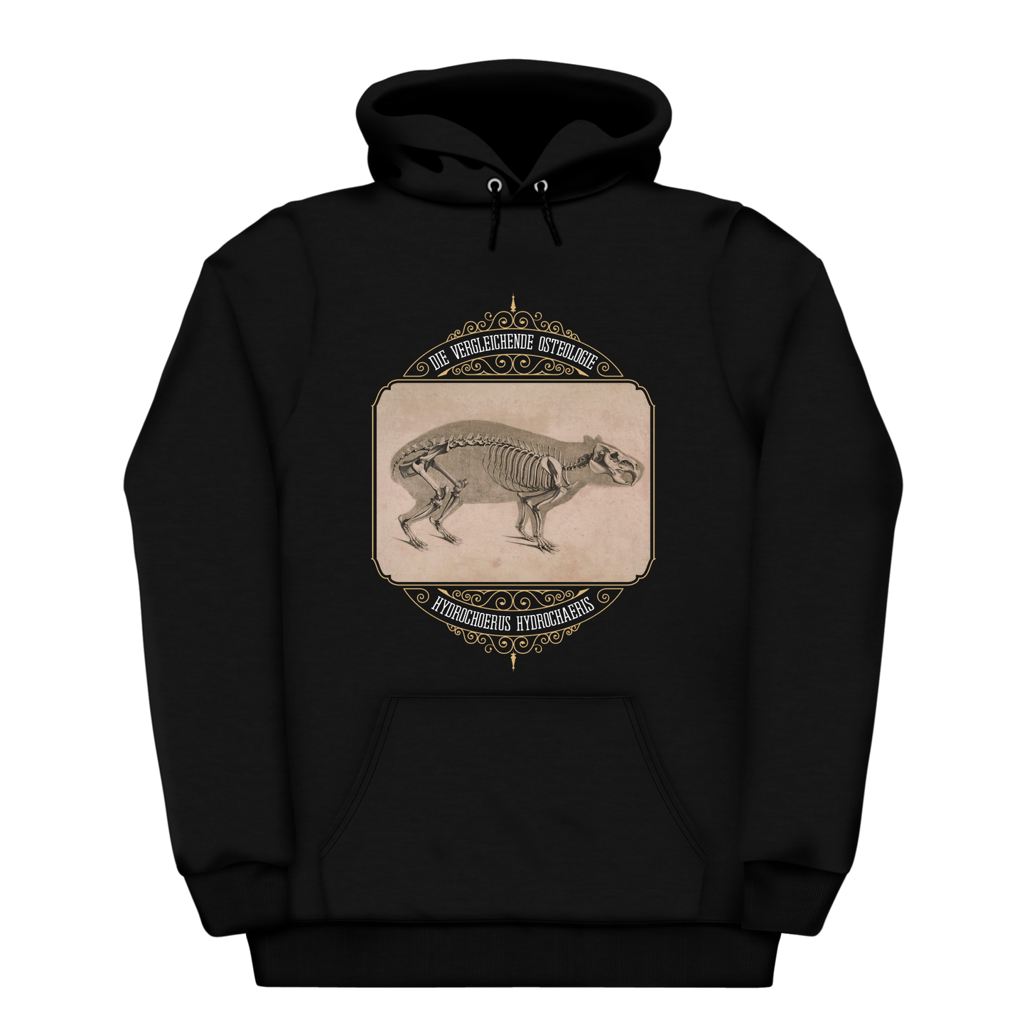 Capybara Anatomy Osteology Vintage Illustration Heavyweight Hoodie