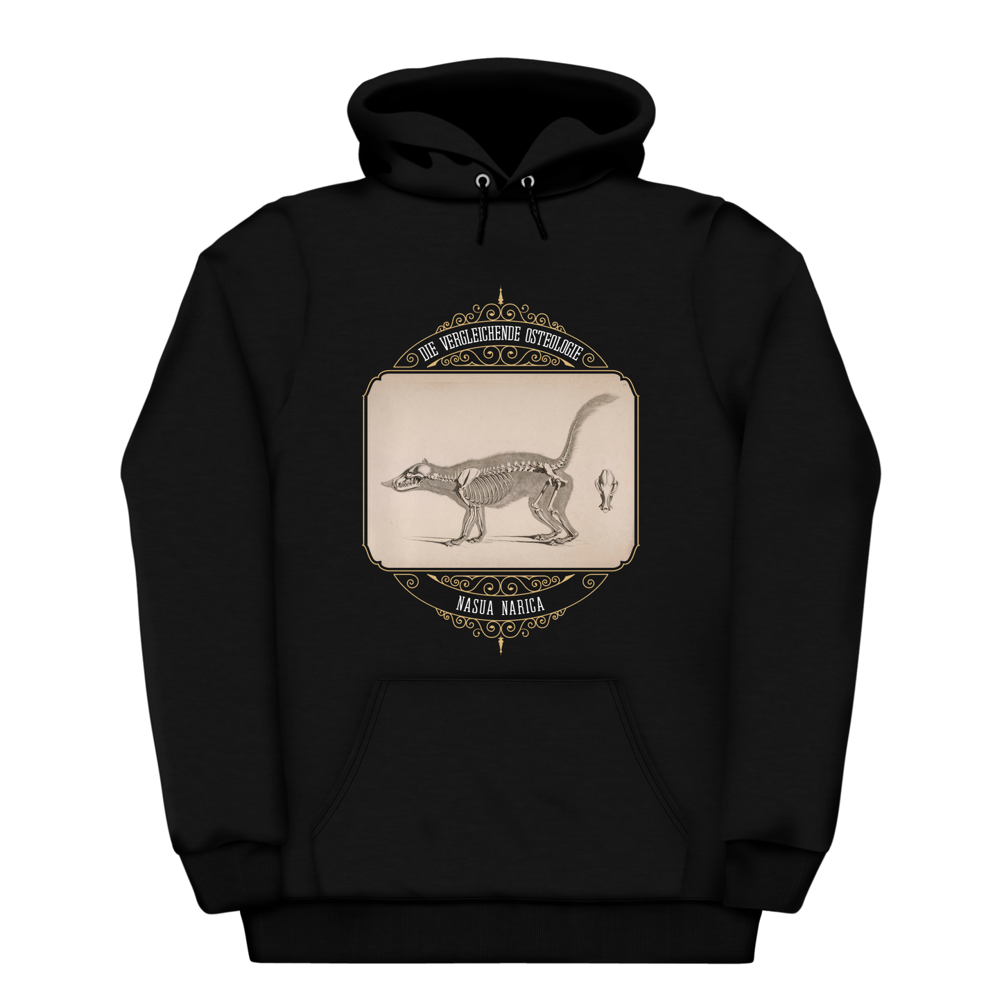 White Nosed Coati Anatomical Illustration Heavyweight Hoodie