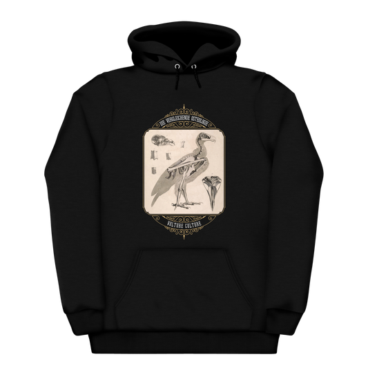 Vulture Culture Bird Skeleton Vintage Illustration Heavyweight Hoodie