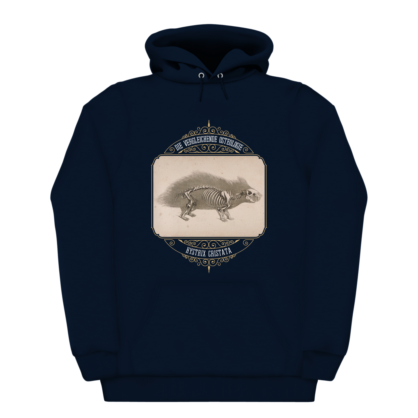 Crested Porcupine Skeletal Anatomy Heavyweight Hoodie