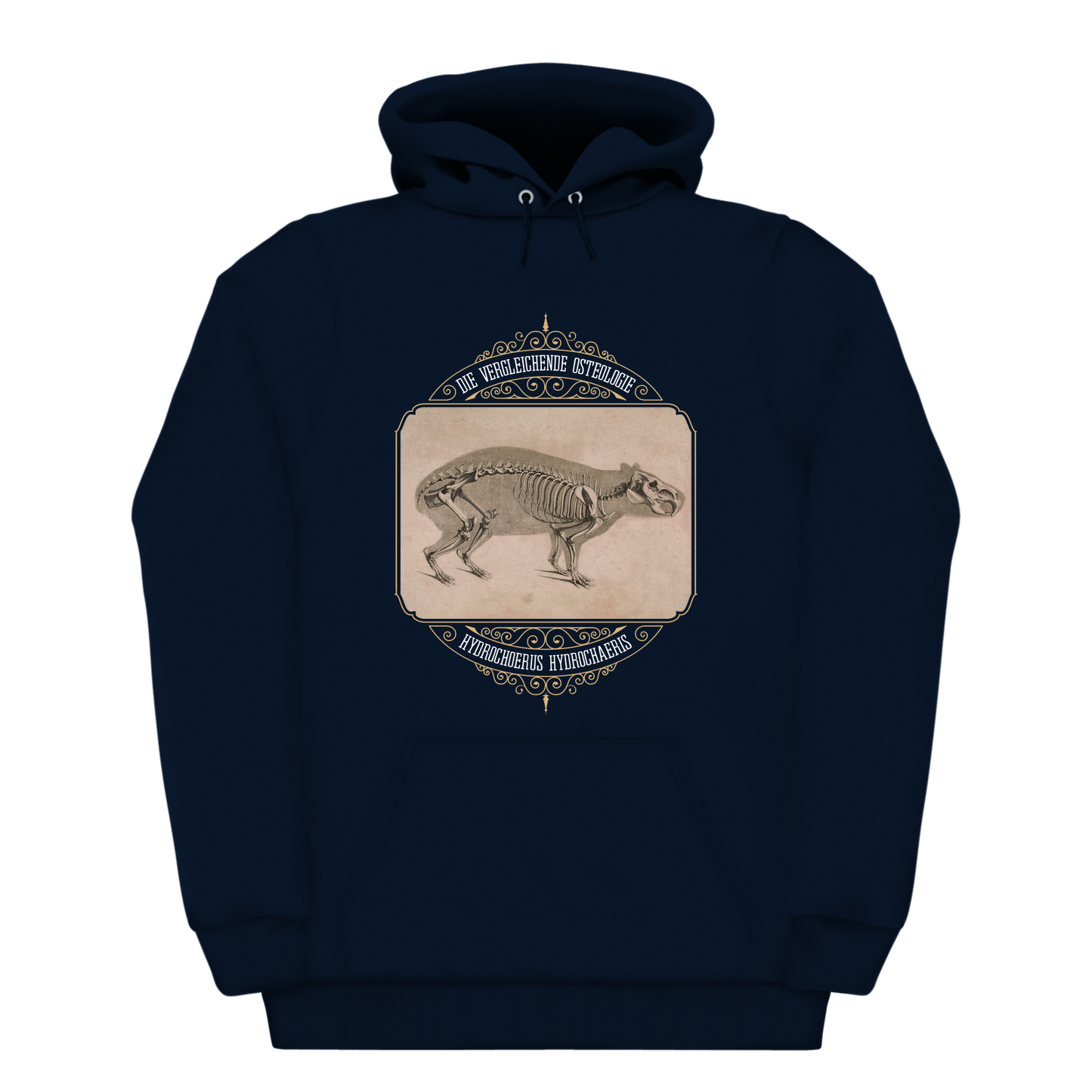 Capybara Anatomy Osteology Vintage Illustration Heavyweight Hoodie