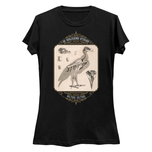 Vulture Culture Bird Skeleton Vintage Illustration Women's Slim Fit T-Shirt