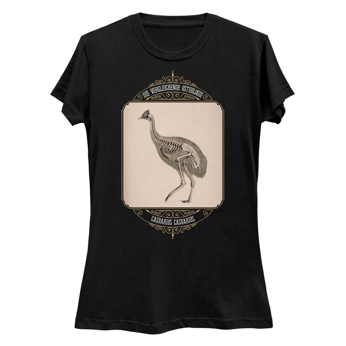 Cassowary Bird Skeletal Anatomy Women's Slim Fit T-Shirt