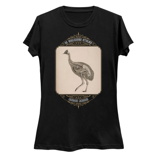 Cassowary Bird Skeletal Anatomy Women's Slim Fit T-Shirt