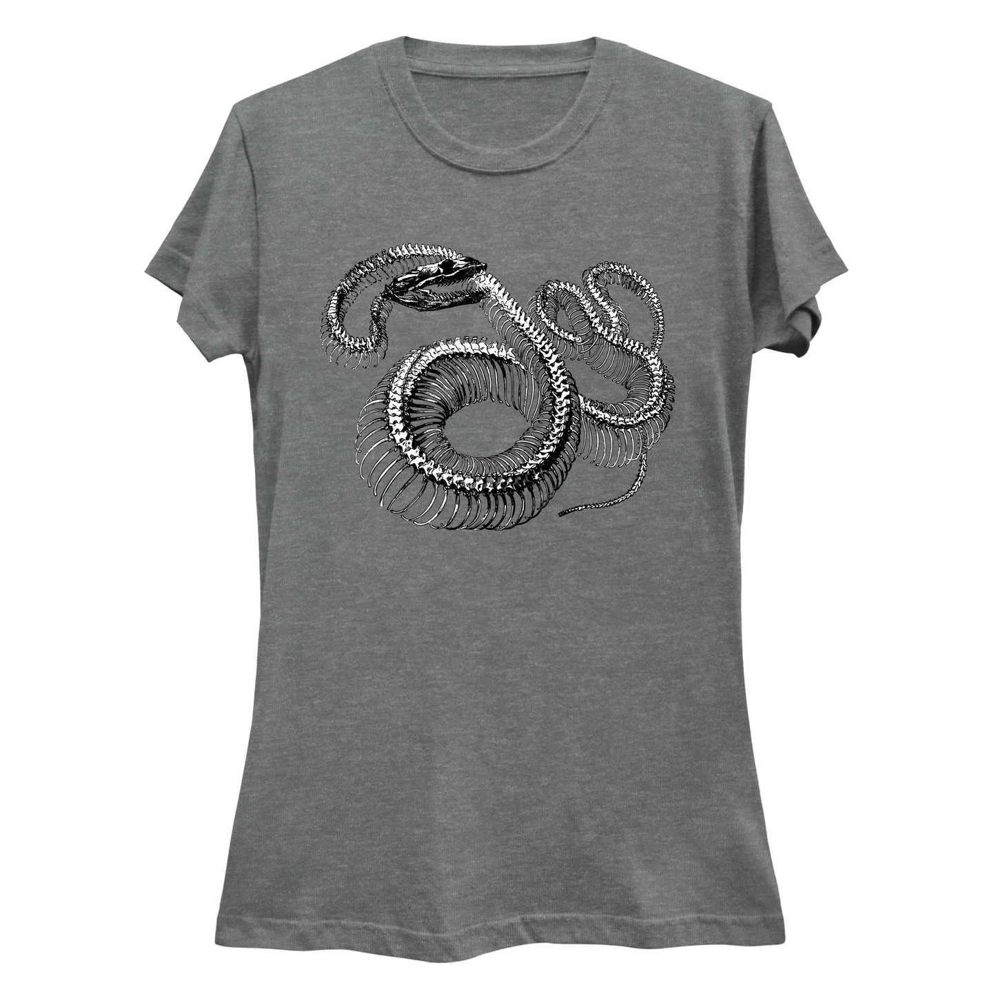 Twisted Snake Skeleton Women's Slim Fit T-Shirt