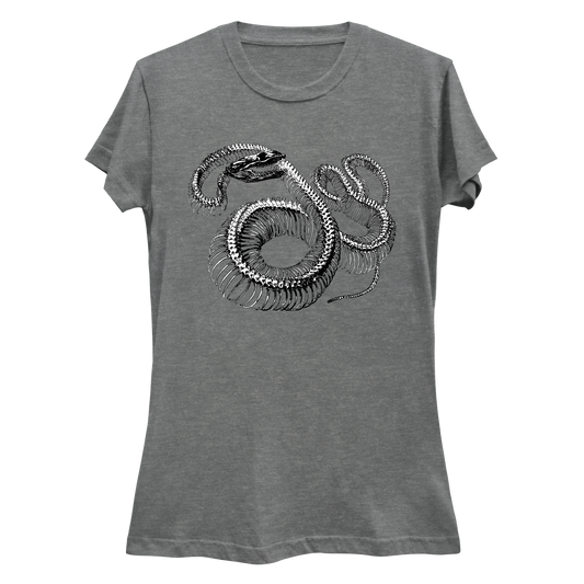 Twisted Snake Skeleton Women's Slim Fit T-Shirt