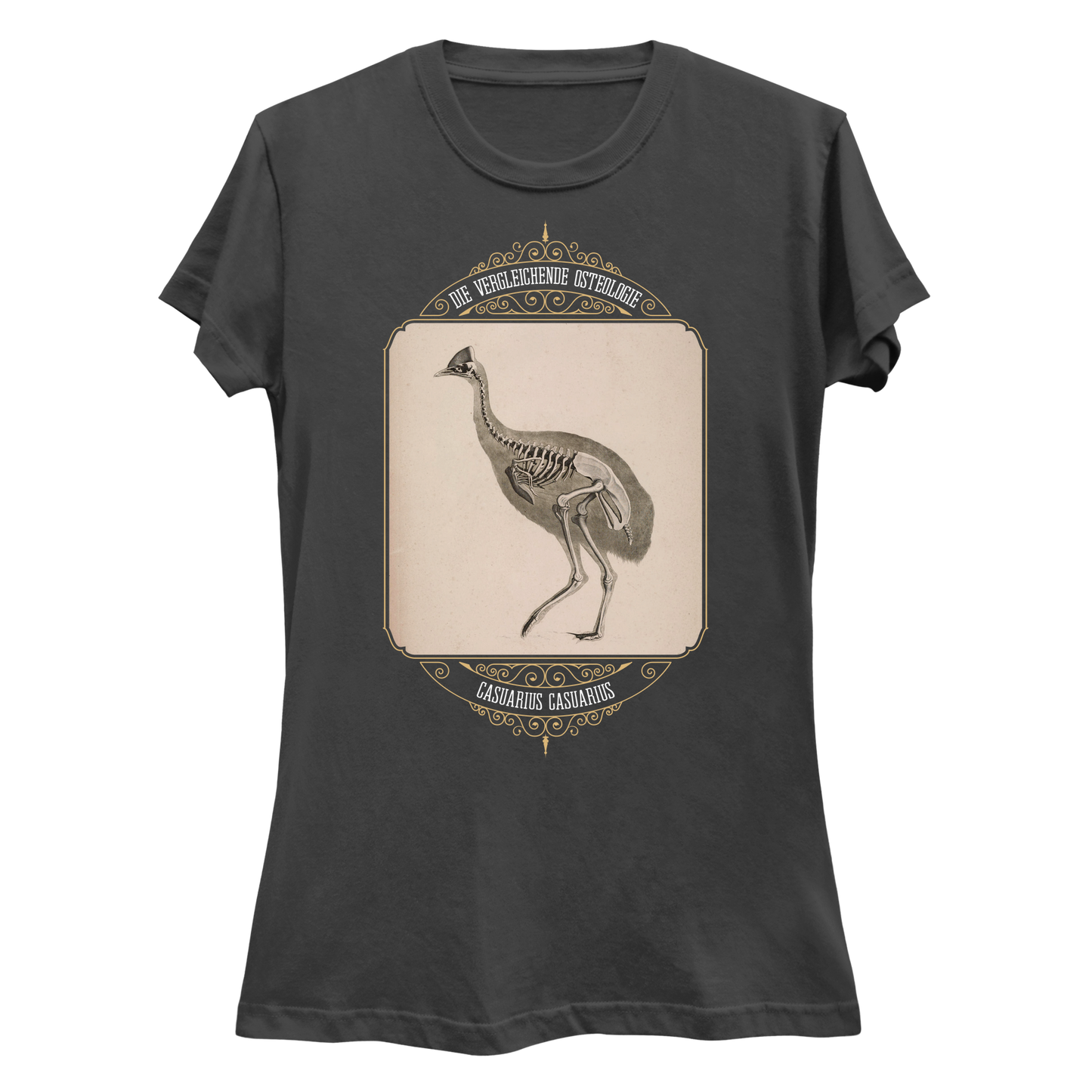 Cassowary Bird Skeletal Anatomy Women's Slim Fit T-Shirt