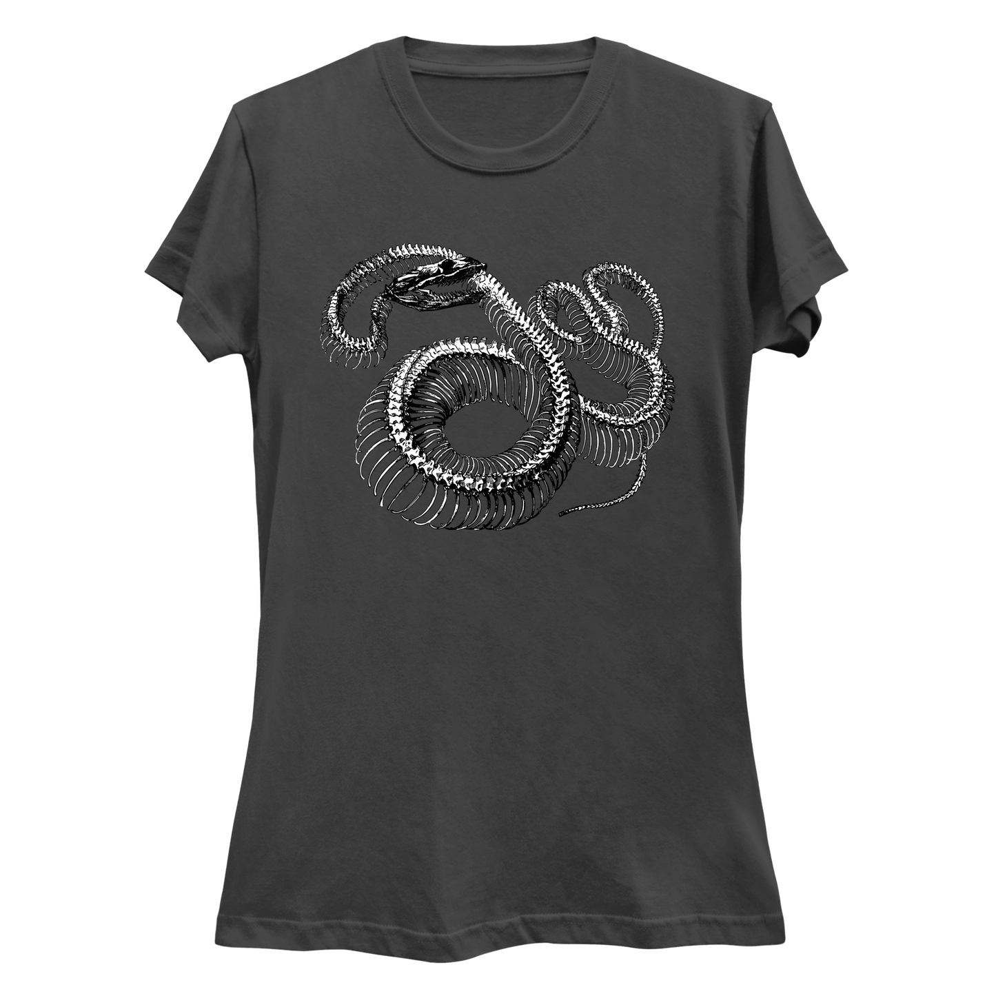 Twisted Snake Skeleton Women's Slim Fit T-Shirt