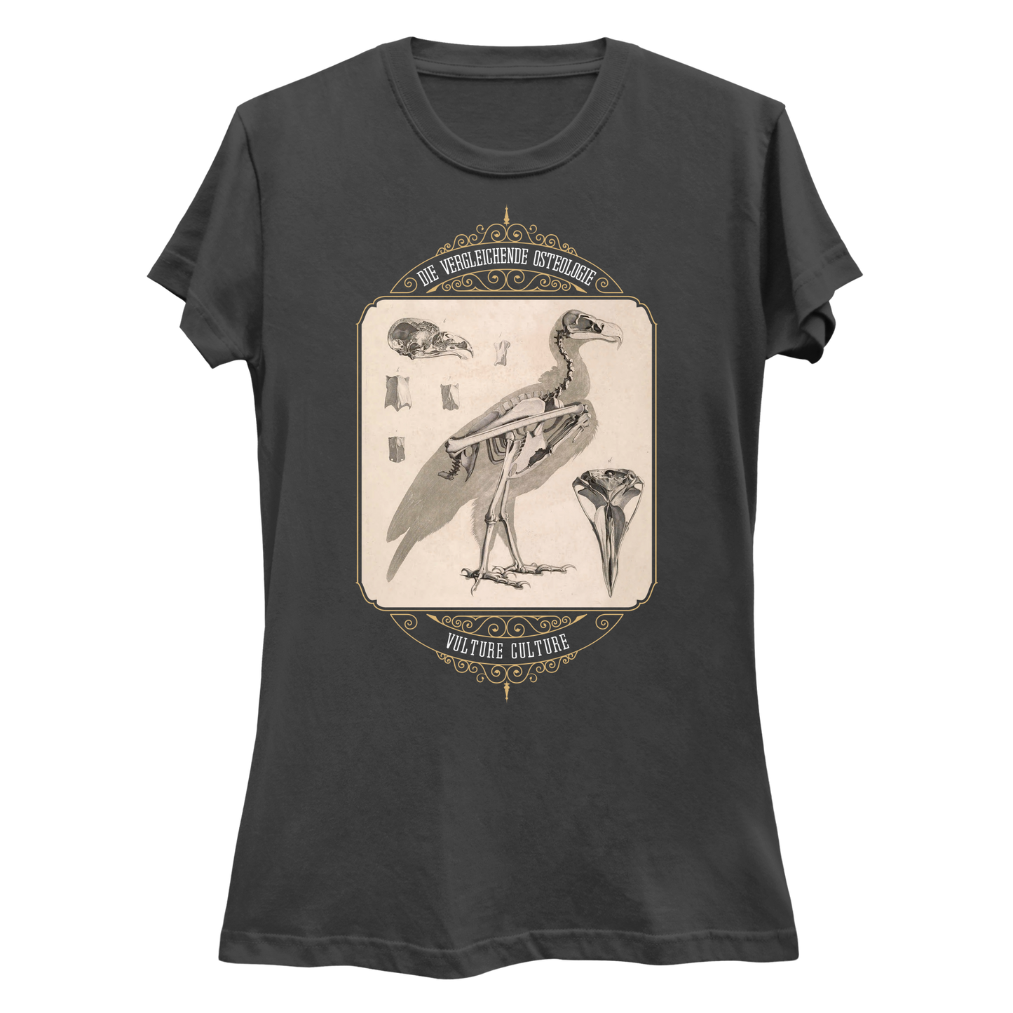 Vulture Culture Bird Skeleton Vintage Illustration Women's Slim Fit T-Shirt