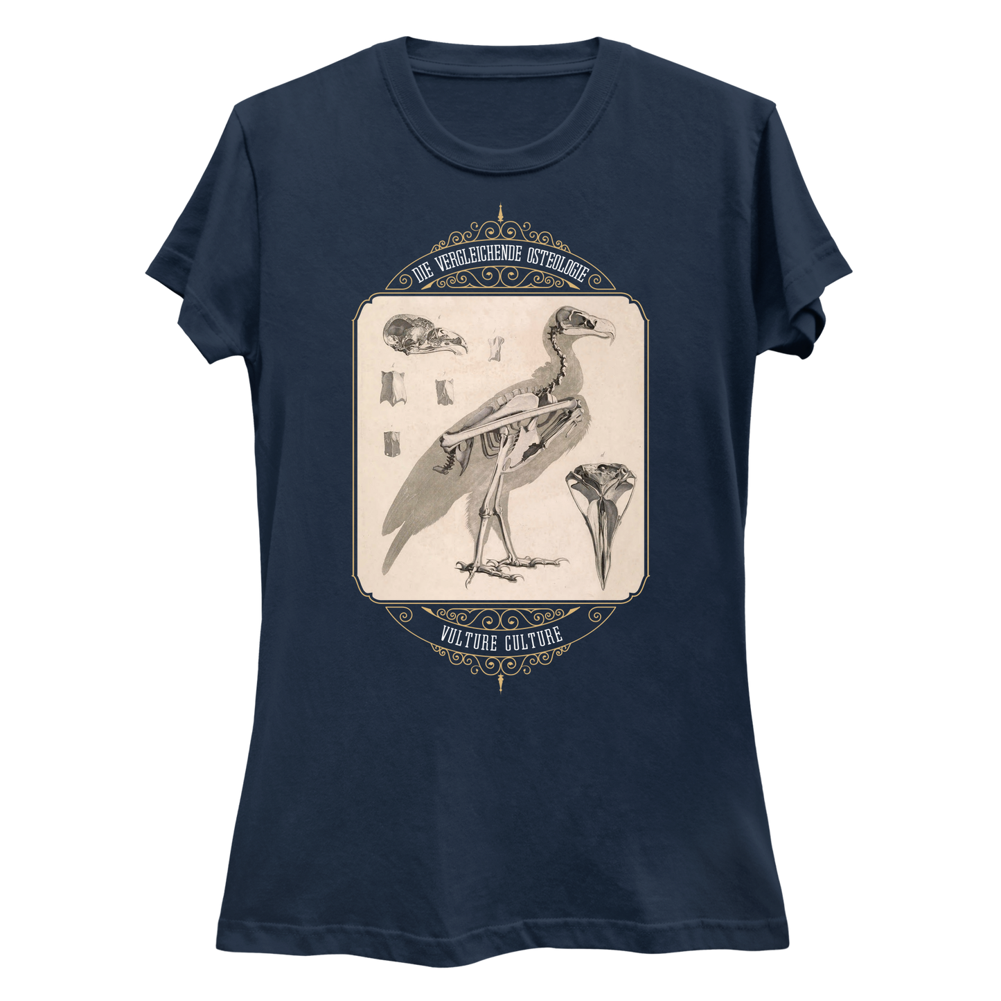 Vulture Culture Bird Skeleton Vintage Illustration Women's Slim Fit T-Shirt