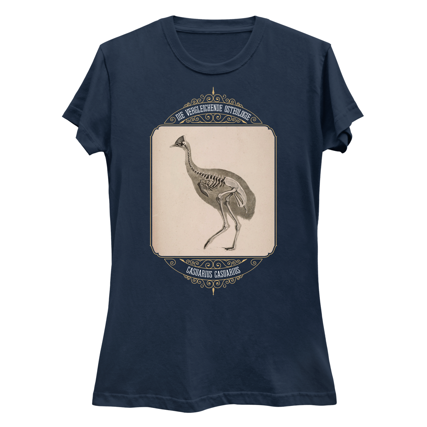 Cassowary Bird Skeletal Anatomy Women's Slim Fit T-Shirt