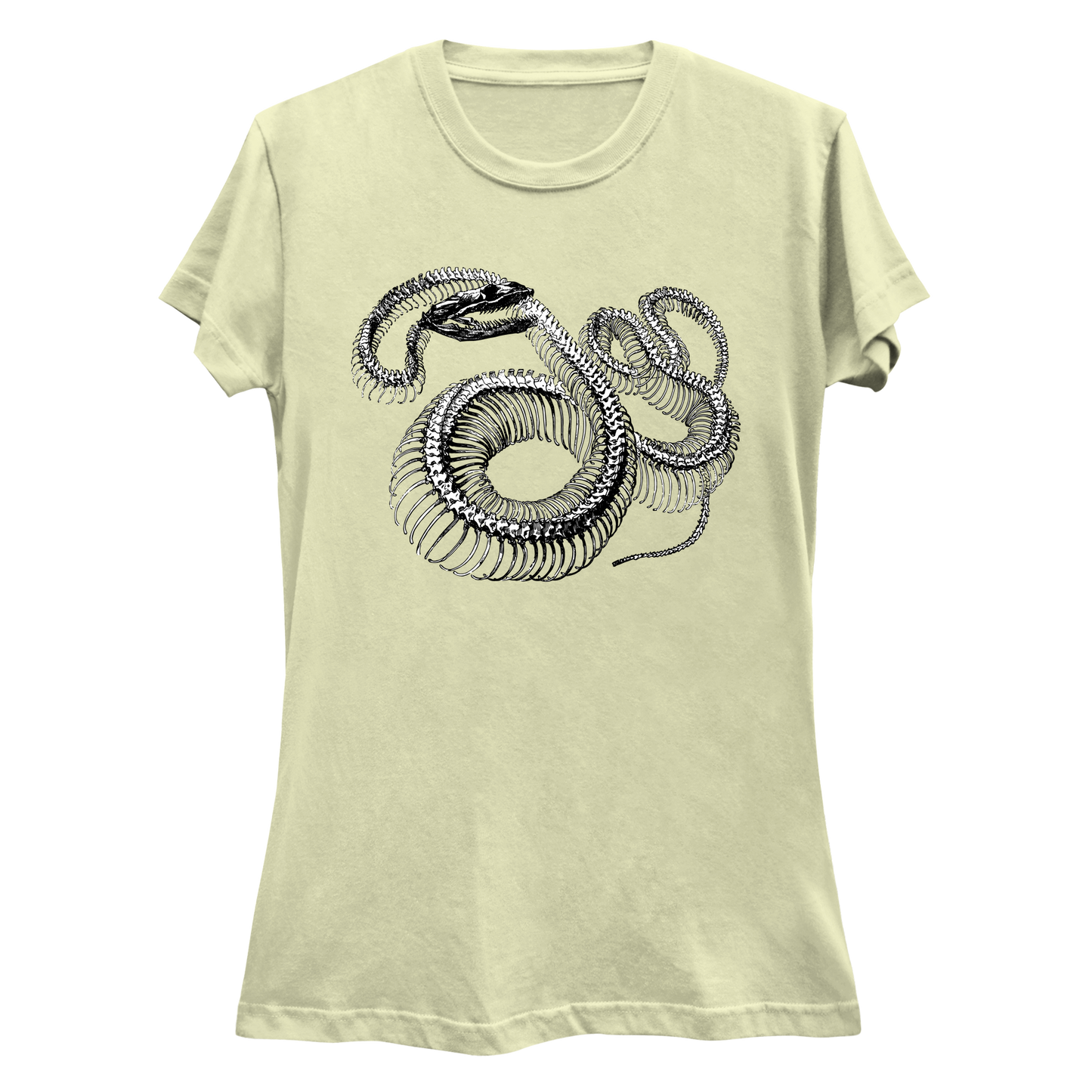 Twisted Snake Skeleton Women's Slim Fit T-Shirt