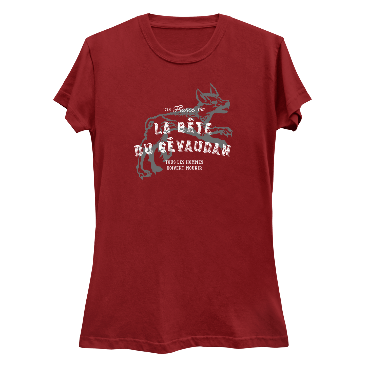 The Beast of Gevaudan Man-Eating Wolf Women's Slim T-Shirt