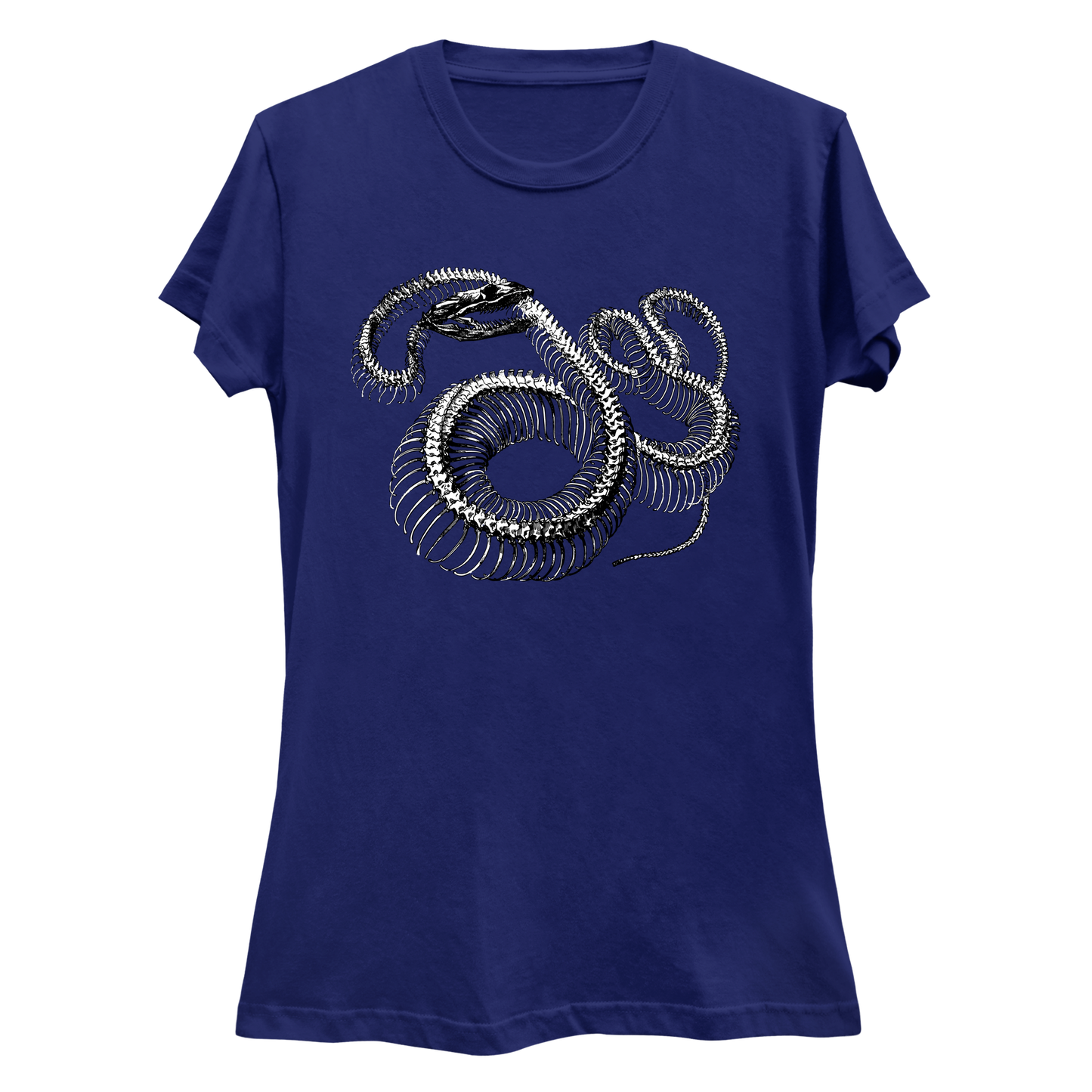 Twisted Snake Skeleton Women's Slim Fit T-Shirt