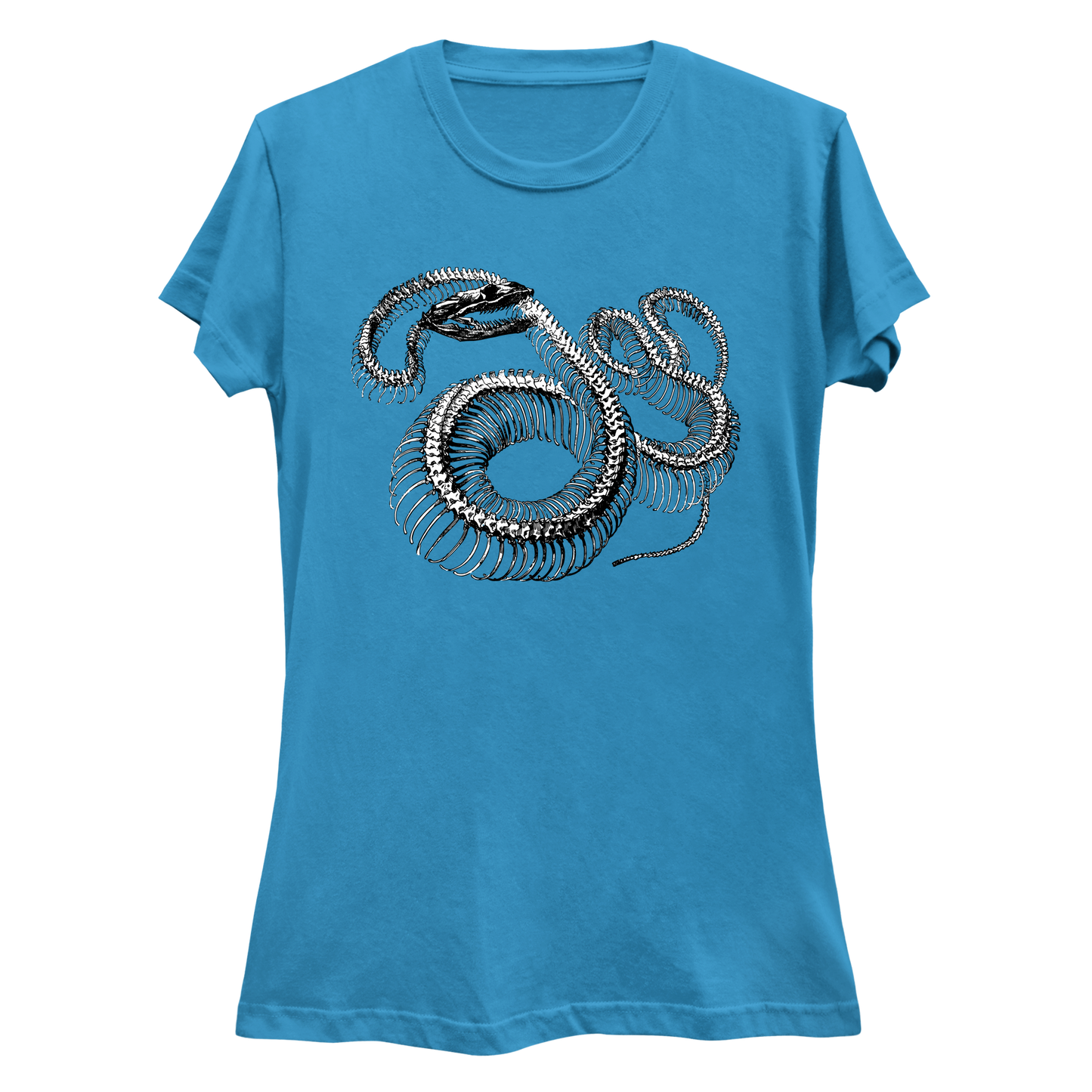 Twisted Snake Skeleton Women's Slim Fit T-Shirt