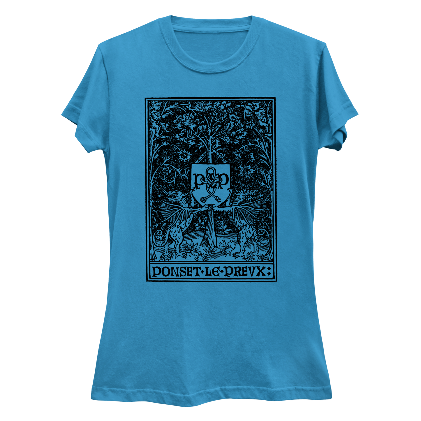 Heraldic Dragons Printer's Mark Women's Slim Fit T-Shirt