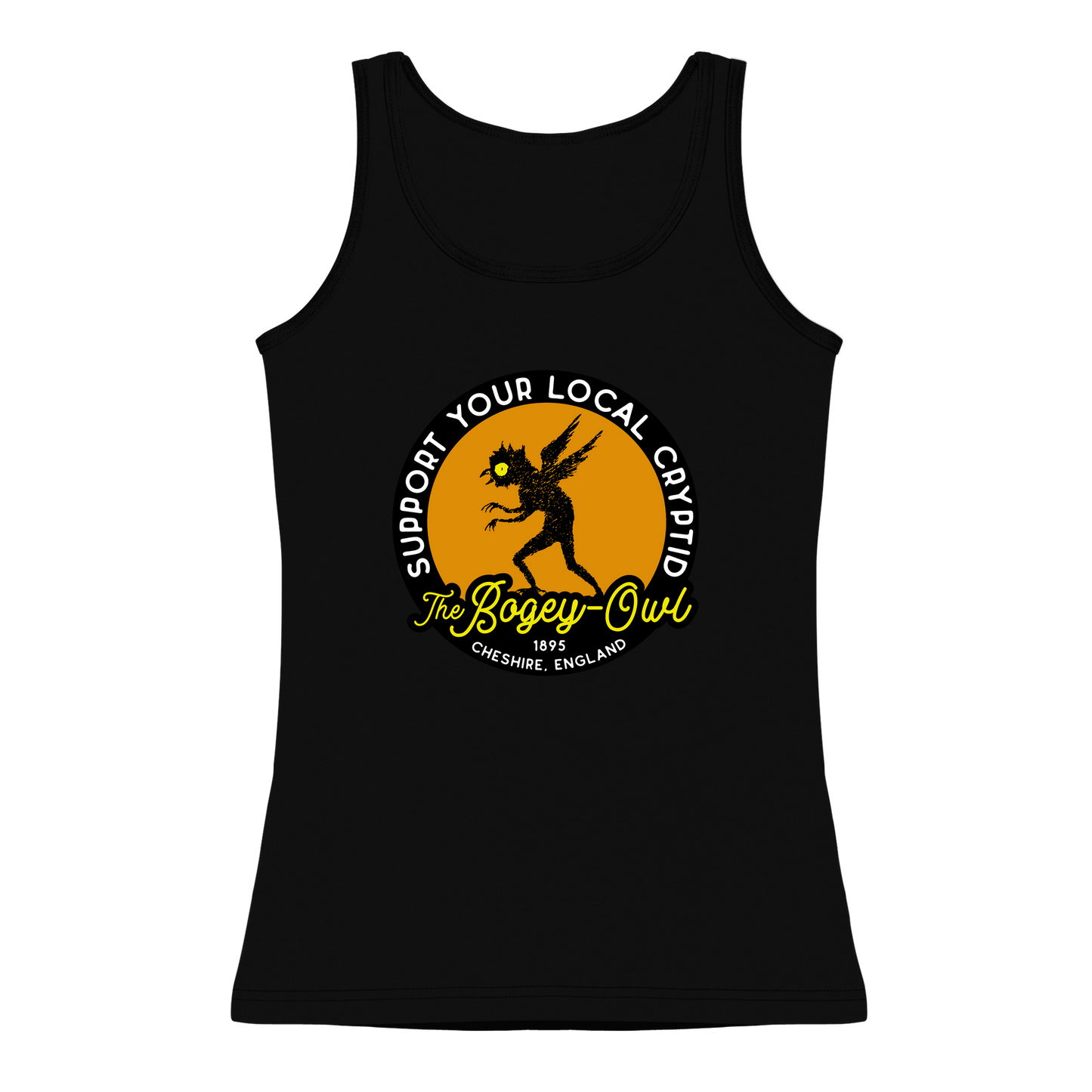 The Bogey Owl Support Your Local Cryptid Women's Tank