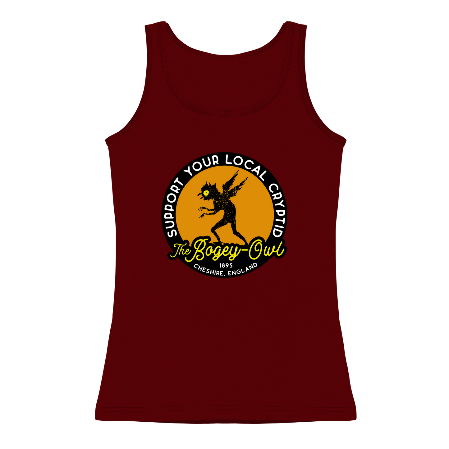 The Bogey Owl Support Your Local Cryptid Women's Tank