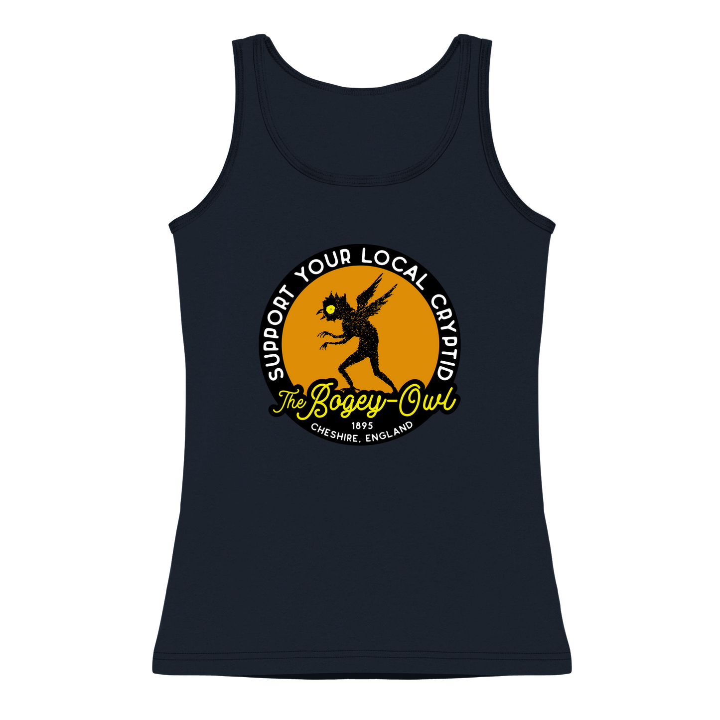 The Bogey Owl Support Your Local Cryptid Women's Tank