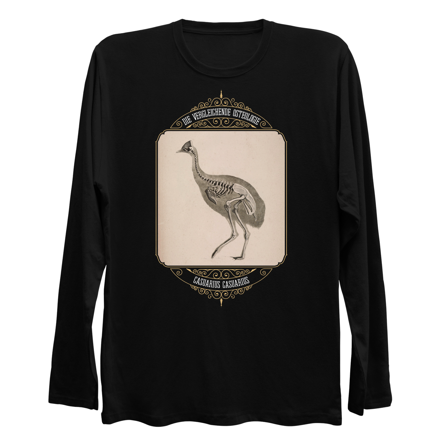 Cassowary Bird Skeletal Anatomy Longsleeve Shirt