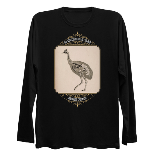 Cassowary Bird Skeletal Anatomy Longsleeve Shirt