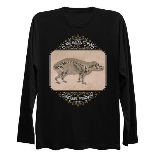 Capybara Anatomy Osteology Vintage Illustration Longsleeve Shirt