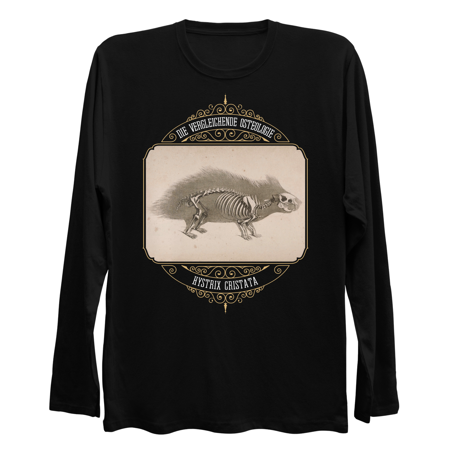 Crested Porcupine Skeletal Anatomy Longsleeve Shirt