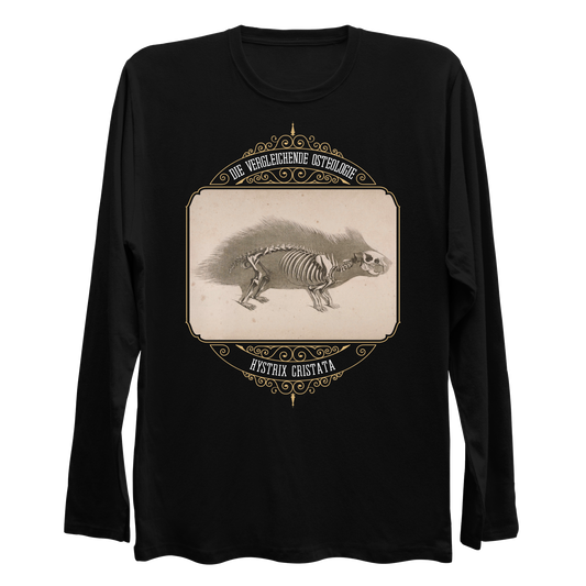 Crested Porcupine Skeletal Anatomy Longsleeve Shirt