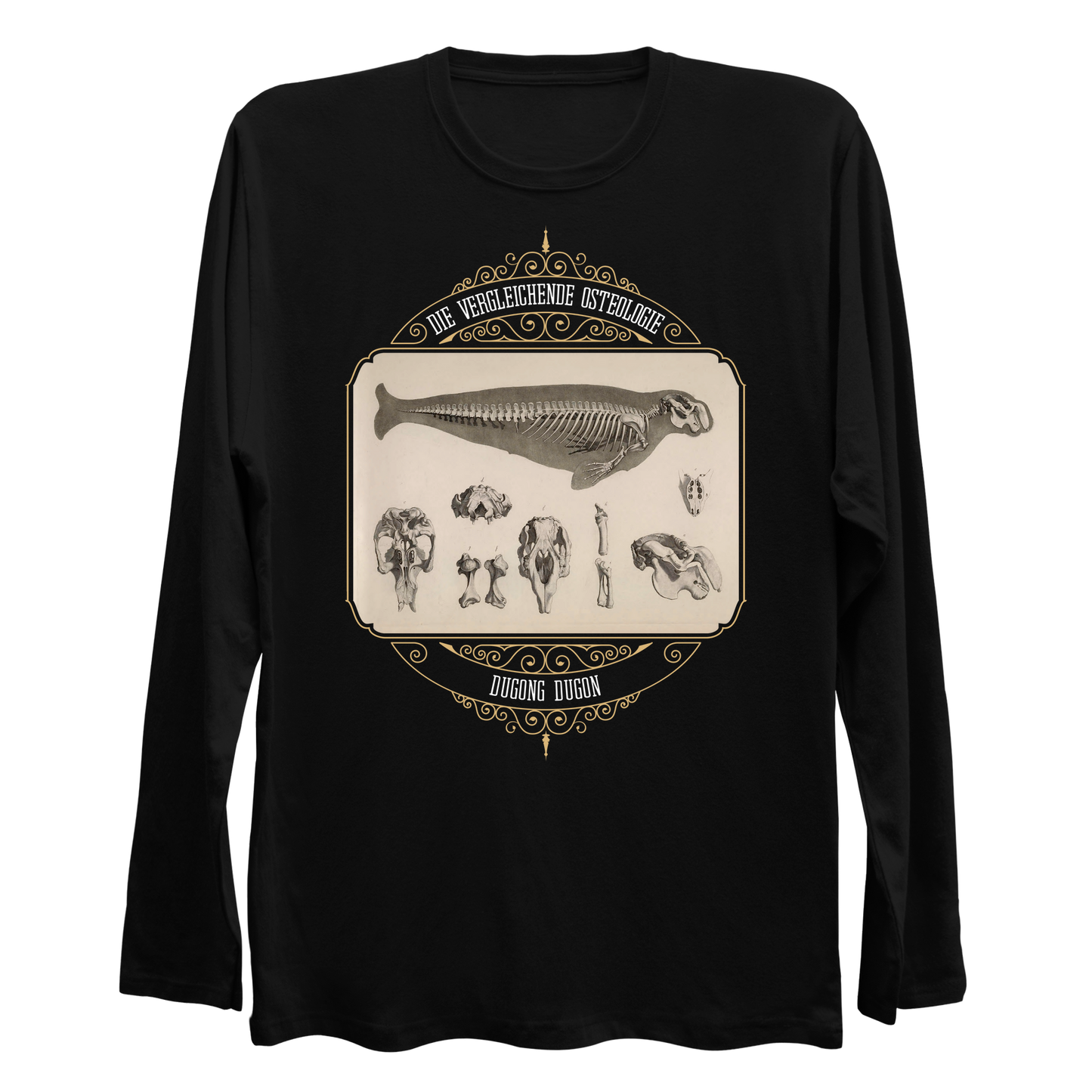 Dugong Majestic Marine Mammal Skeleton Longsleeve Shirt